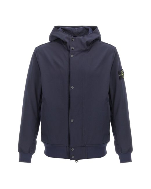 Stone Island Jacke "Light Soft Shell-R E.Dye® Technology" in Blue für Herren