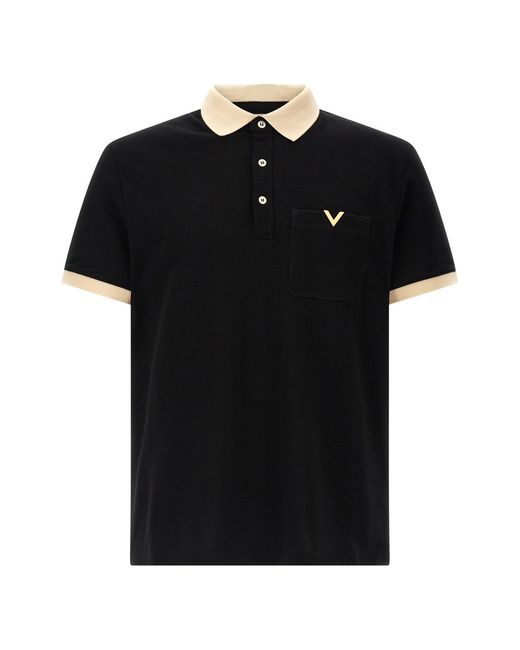Valentino Garavani Black '' Polo Shirt for men