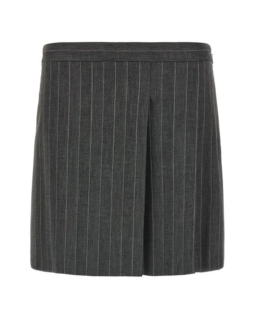 Pinko Gray Pinstripe Skirt