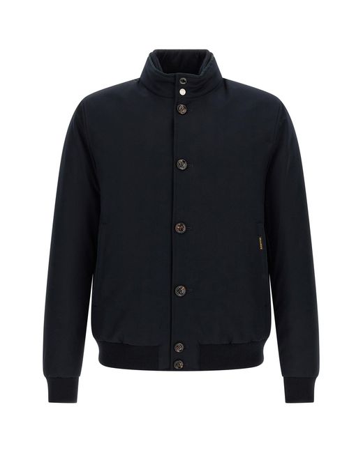 Moorer Blue 'janos' Bomber Jacket - 'acqua' Line for men