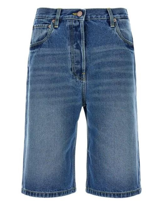 Prada Blue High Waist Bermuda Shorts