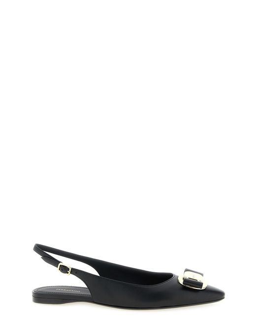Ferragamo Black 'zelmy' Slingback