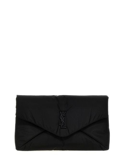 Saint Laurent Black 'envelope Cassandre' Large Clutch Bag for men