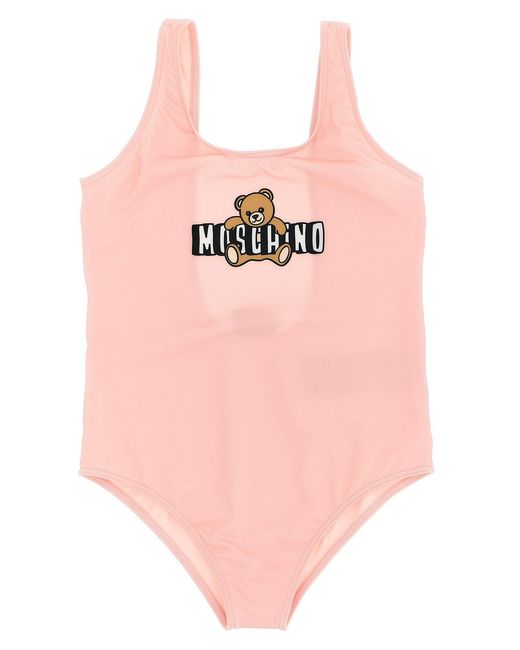 Moschino Pink 'moschino Teddy Bear' One-piece Swimsuit