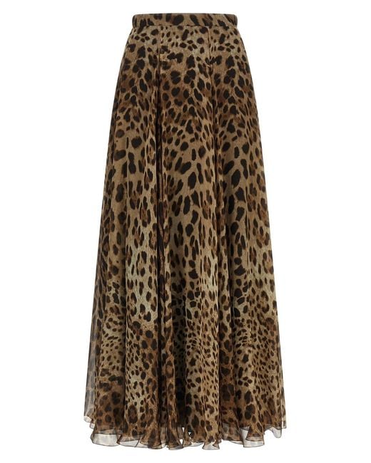 Dolce & Gabbana Natural 'leo' Skirt