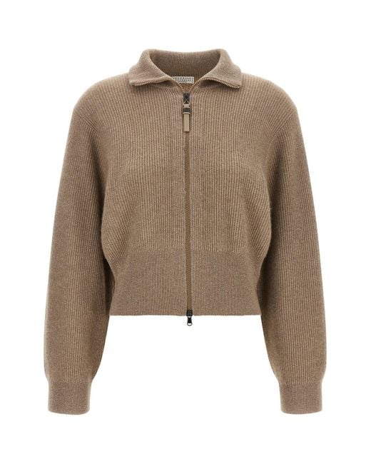 Brunello Cucinelli Natural 'sparkling' Cardigan