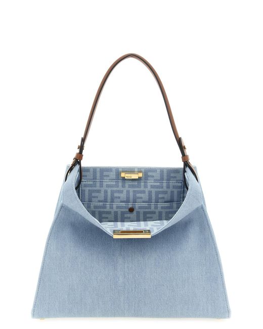 Fendi Blue ' Way' Medium Handbag