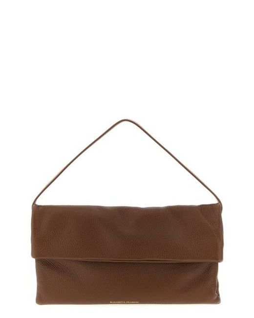 Borsa A Spalla Logo di Elisabetta Franchi in Brown