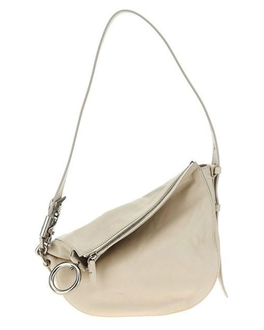 Borsa a spalla 'Knight' piccola di Burberry in White
