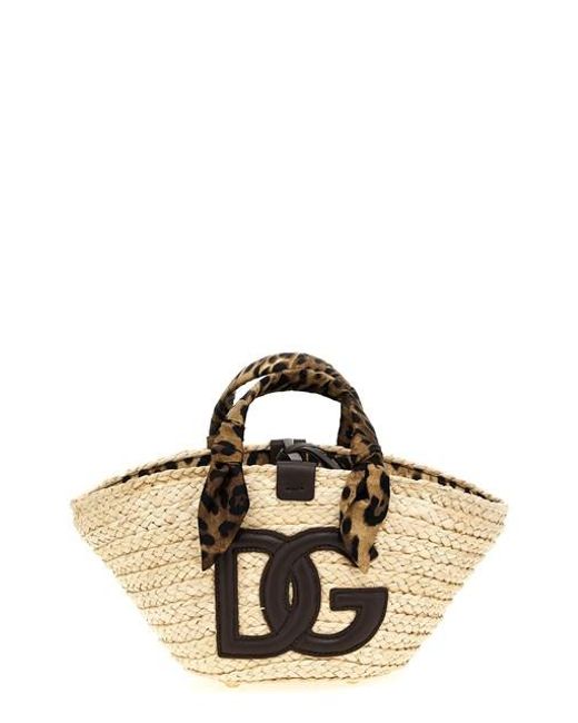 Dolce & Gabbana Metallic 'kendra' Small Shopping Bag