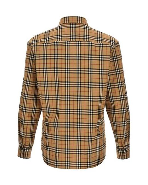Camicia 'Simson' di Burberry in Natural da Uomo