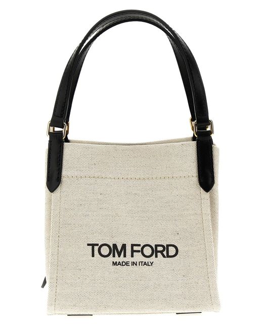 Tom Ford White Handtasche Aus Canvas Mit Logo