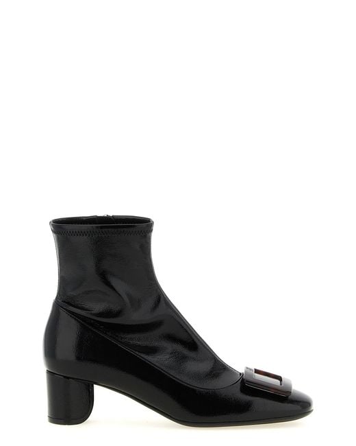 Roger Vivier Black 'belle Vivier' Ankle Boots