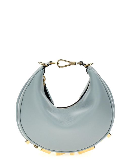 Fendi Blue 'graphy Mini' Handbag