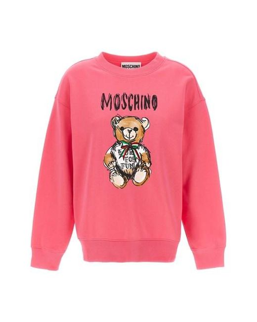 Moschino Pink 'teddy Bear' Sweatshirt