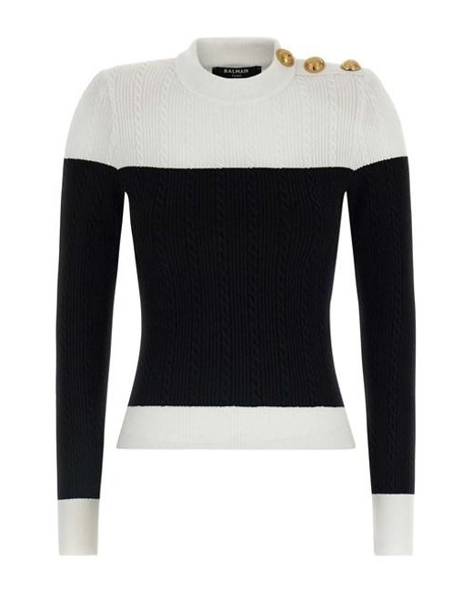 Balmain Black Maxi Shoulder Top