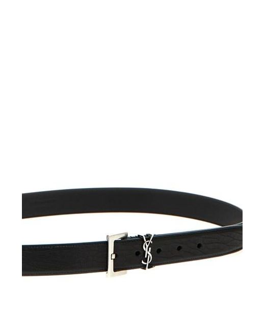 Cintura 'Cassandre' di Saint Laurent in Black da Uomo