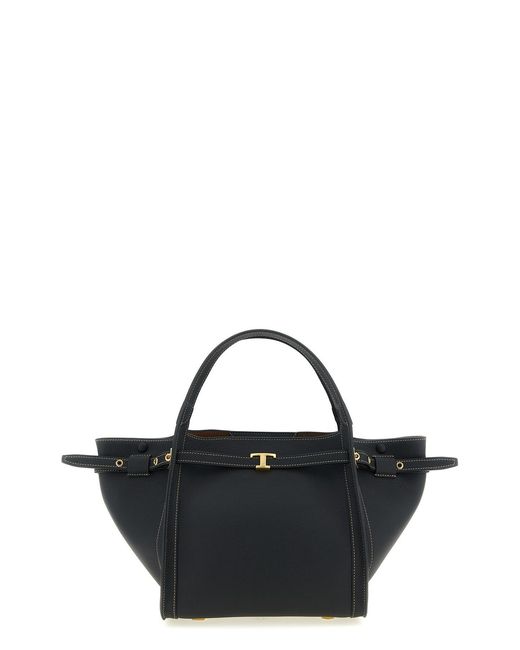 Tod's Black Small 'tim' Shopping Bag