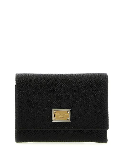 Dolce & Gabbana Black French Flap Wallet