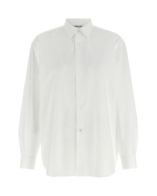 Auralee White 'washed Finx Twill' Shirt