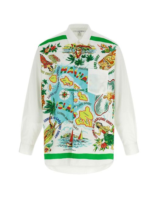 Comme des Garçons Green Cotton Shirt for men