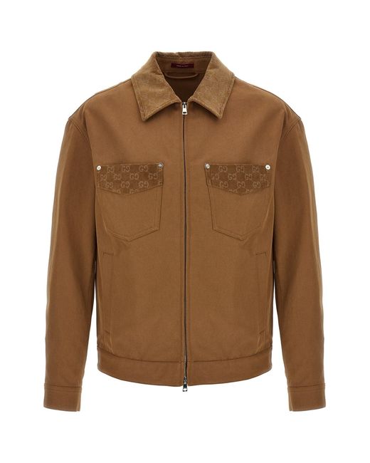 Gucci Brown Workwear Jacket for men