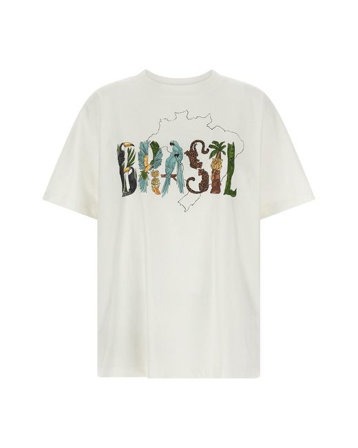 Farm Rio 'off-white Brasil' T-shirt