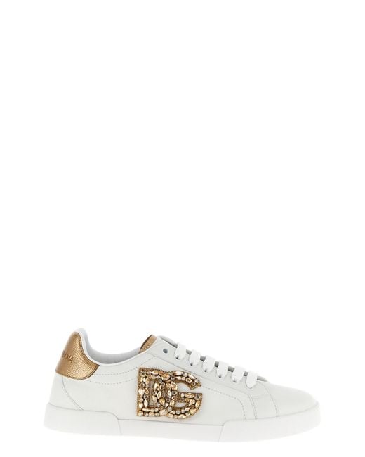 Dolce & Gabbana White 'portofino' Sneakers