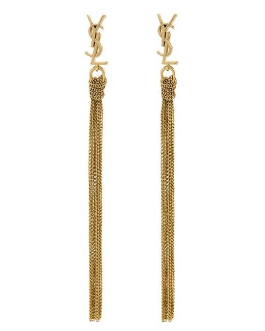 Orecchini 'Cassandre' di Saint Laurent in White