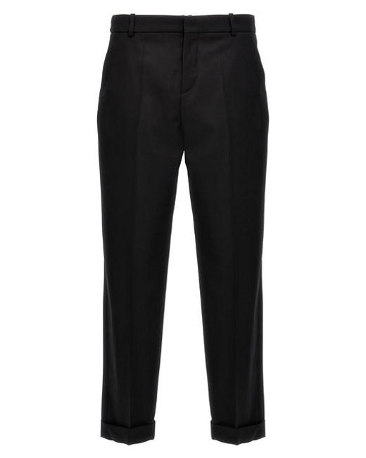 Balmain Black Wool Tailored Trousers for men