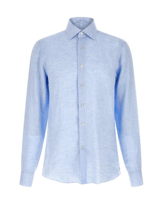 Borriello Blue Linen Shirt for men