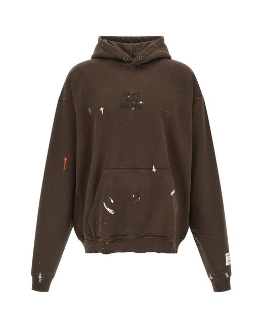 GALLERY DEPT. Brown 'french Logo Painted' Hoodie for men