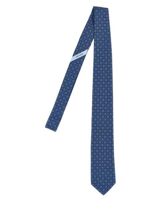 Cravatta stampa di Ferragamo in Blue da Uomo
