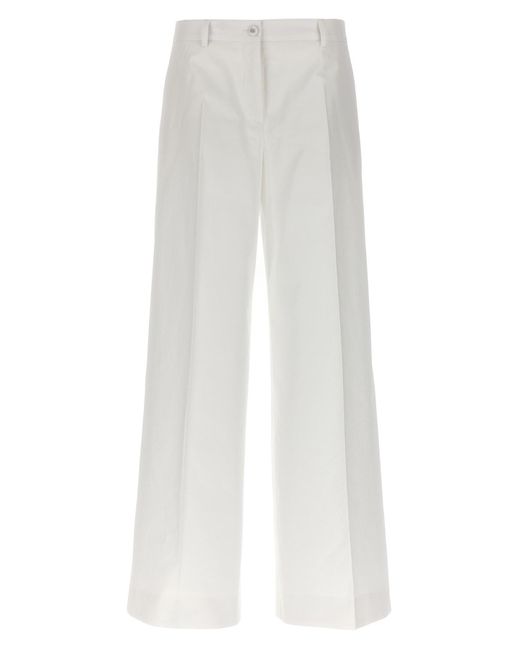 Dolce & Gabbana White Flare Pants