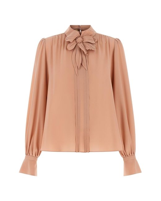 Valentino Garavani Pink Crêpe Top