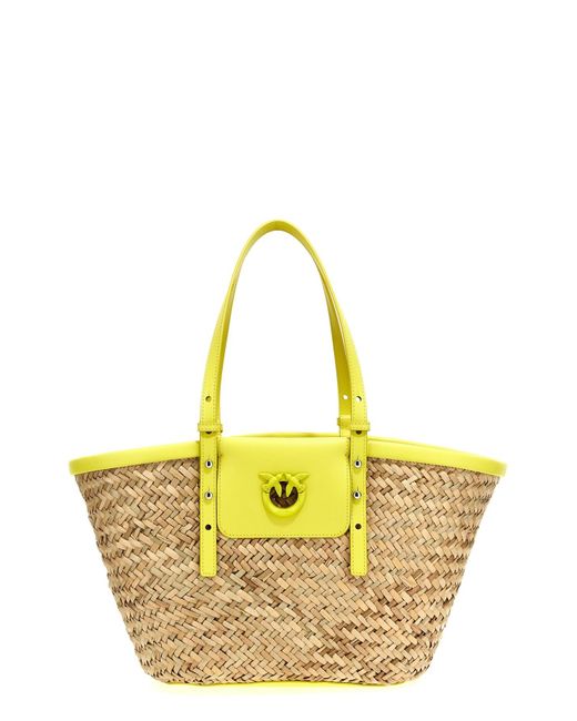 Pinko Yellow 'love Summer' Bucket Bag