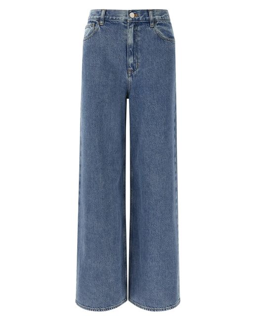 Theory Blue 'high-waisted Wide-leg' Jeans