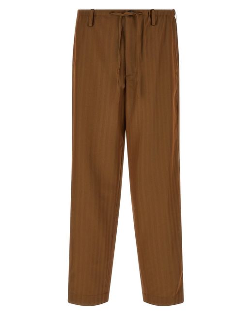 Dries Van Noten Brown 'Penny Long' Pants for men