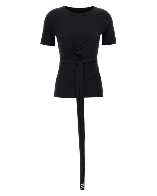 Y-3 Black Tencel Tshirt