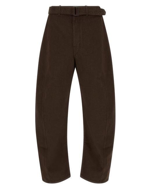 Lemaire Brown 'twisted' Pants for men