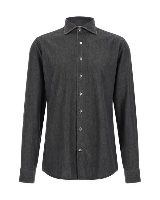Borriello Black 'napoli' Denim Shirt for men