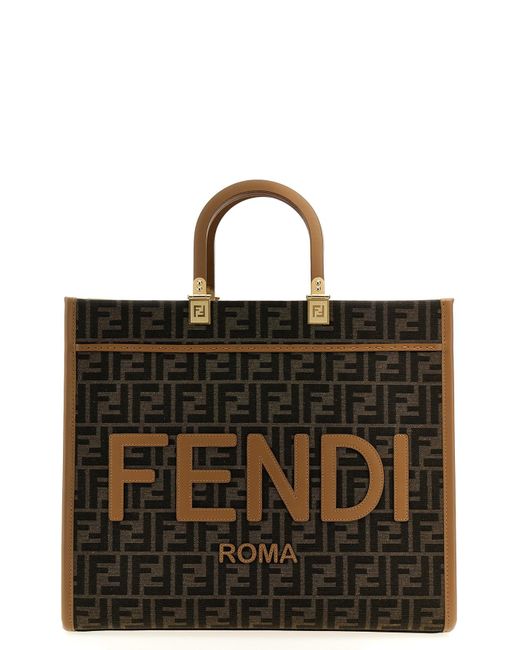 Fendi Black ' Sunshine' Shopping Bag