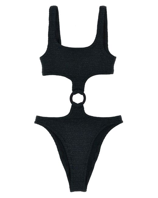 Mc2 Saint Barth Black 'Laurel' One-Piece Swimsuit
