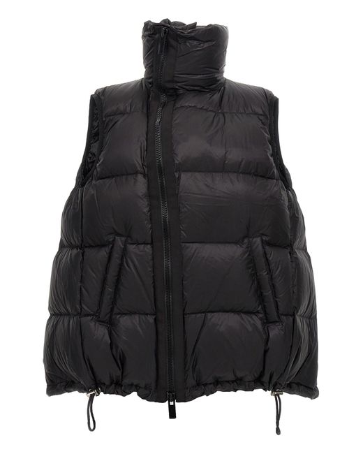 Sacai Black Flared Padded Vest