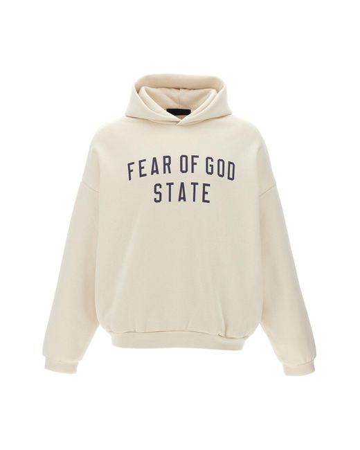 Fear Of God White 'state' Hoodie for men