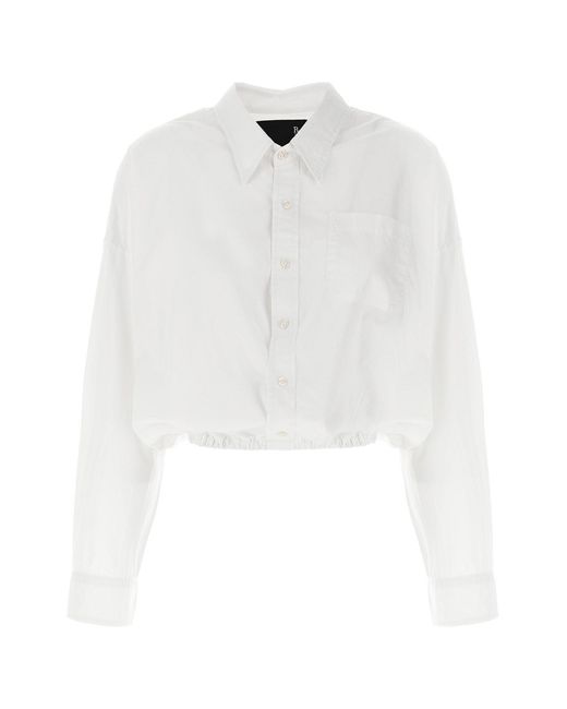 R13 White 'crossover Bubble' Shirt