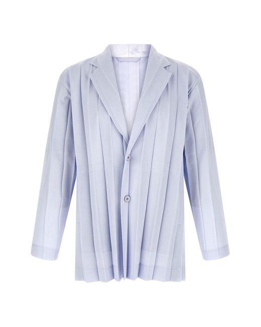 Homme Plissé Issey Miyake Blue 'edge Ensemble' Blazer for men