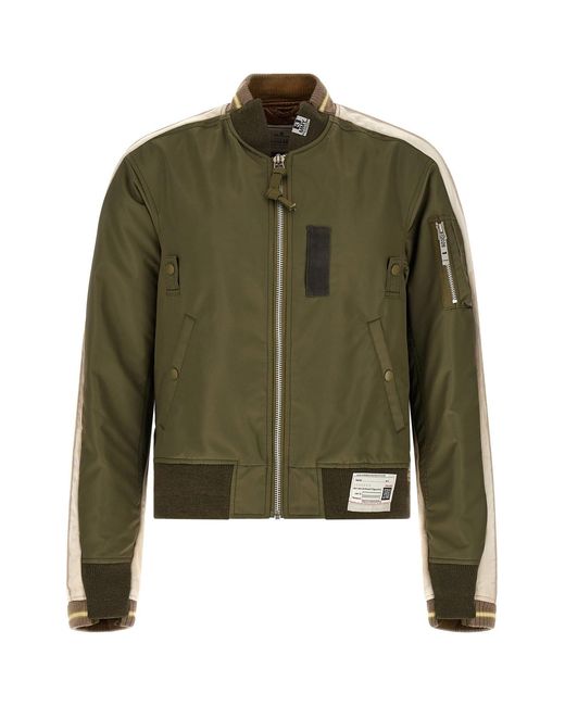 Maison Mihara Yasuhiro Green Aviator Bomber Jacket for men