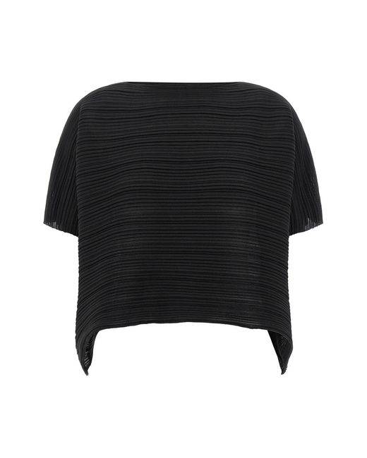 Pleats Please Issey Miyake Black 'paper Bounce' Blouse