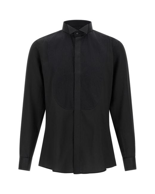 Pal Zileri Black Tuxedo Shirt - Ceremony Line for men